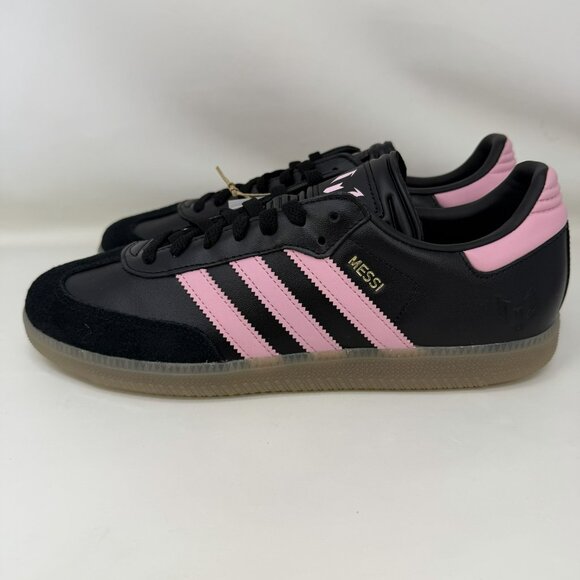 Adidas Samba Messi Athletic Shoes Black Pink Men's Size 9.5 - Picture 2 of 8